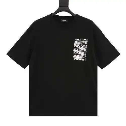 FD/Fendi 24ss chest square FF printed short sleeves