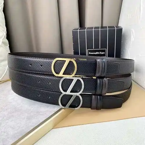 Jie@nia original men's leather belt counter quality Jie@nia men's belt ready-made wholesale width 3.