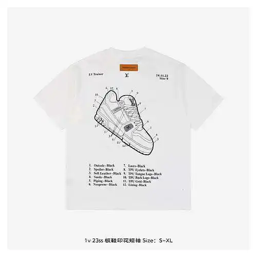 1v 23ss sneakers printed short sleeves