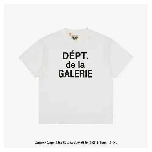 GD t 23ss French lettering printed short sleeves on the chest