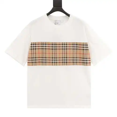 BBR chest patchwork plaid short-sleeved T-shirt