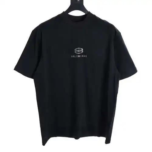 BLCG24ss new front and back 8-figure hot diamond short-sleeved T-shirt
