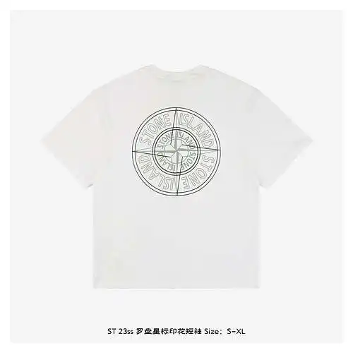 ST 23ss compass star printed short sleeves