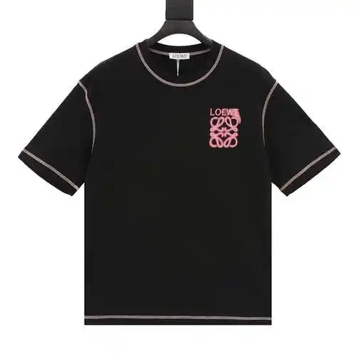 LE Loewe 24ss stitching rendered letter logo short sleeves