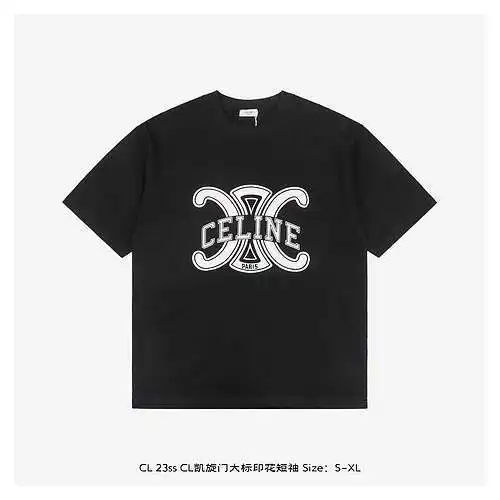 CL 23ss CL Arc de Triomphe large logo printed short sleeves
