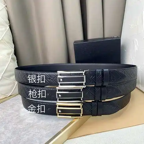 Wan@宝龙 original men's and women's leather belts counter quality Wan@宝龙 men's and women's belts ready