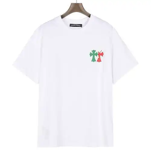 CH/Cro Heart 24SS cross leather embroidered short-sleeved T-shirt