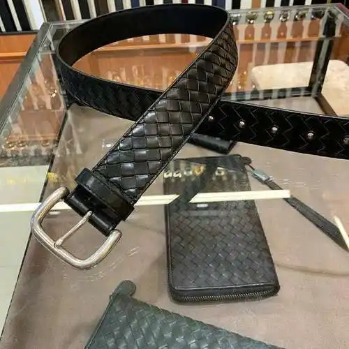 BV original men's leather belt counter quality BV men's belt spot wholesale width 4.0CM complete acc