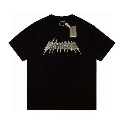 Camiseta manga corta BLCG/Balenciaga 24ss edición limitada letras bronceadas