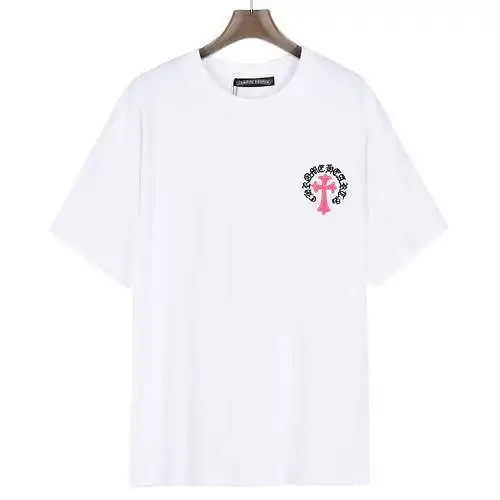 CH/Cro Heart 24SS Sanskrit cross graffiti patch embroidered short-sleeved T-shirt