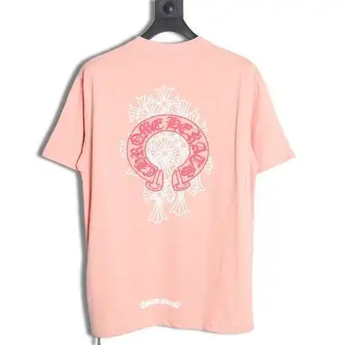 CH Crow Heart 24SS pink horseshoe print short-sleeved T-shirt