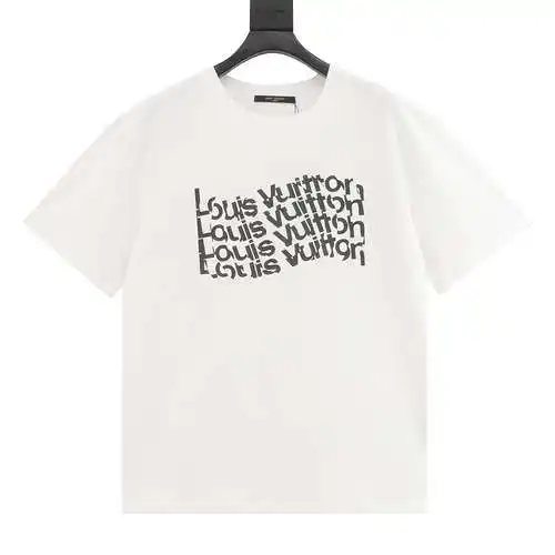 1V 24ss twisted letter print short sleeves