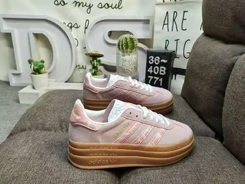 771DAdidas Originals Gazelle Bold W trébol de tres capas suela gruesa zapatillas deportivas retro ve