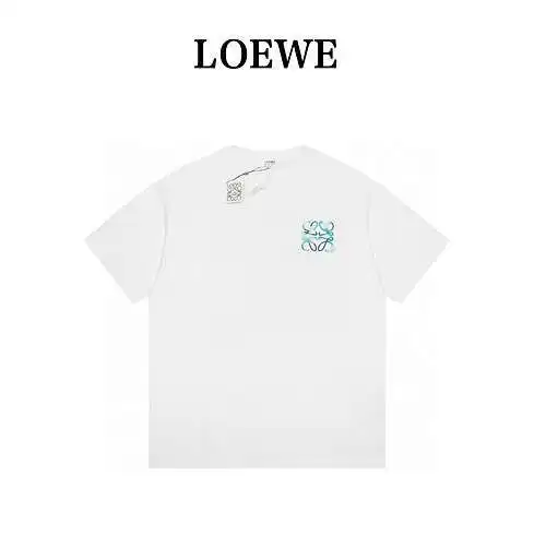 Mangas cortas con logo borroso LE Loewe 24Ss de alta calidad.