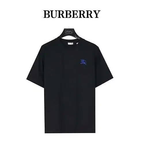 Camiseta de manga corta con logo pequeño de caballo de guerra con bordado de cuerda BBR Burberry
