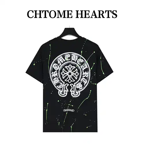 Camiseta manga corta CH Crow Heart splash ink fluorescente graffiti