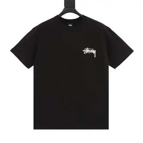 STU*SSY 24SS camiseta de manga corta con estampado de arañas