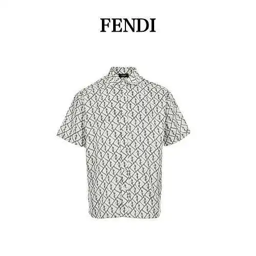 Camisa de manga corta con estampado integral FD Fendi 24ss FF