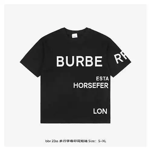 bbr 23ss manga corta con estampado de letras multilínea