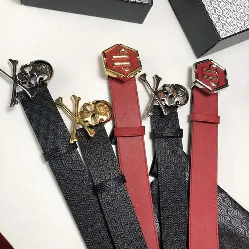 PHILIPP PLEIN cinturón al por mayor PP Philip boys cinturón al por mayor original material de cuero 