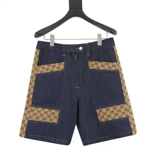 G home shorts de mezclilla con patchwork