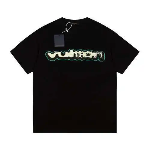 Camiseta de manga corta con bordado de toalla tridimensional de edición limitada LV/Louis Vuitton