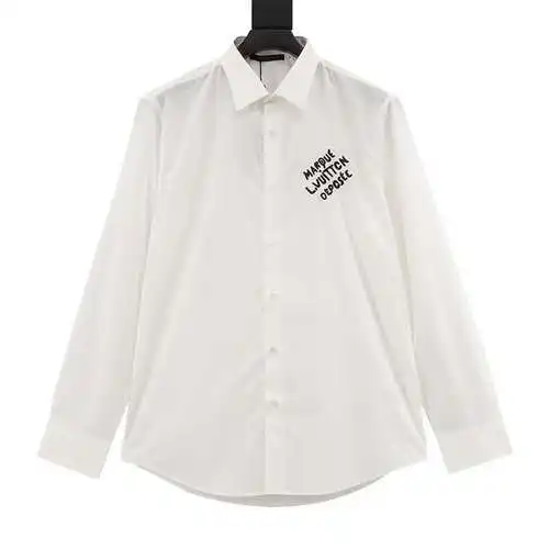 Camisa de manga larga con bordado de letras 1V