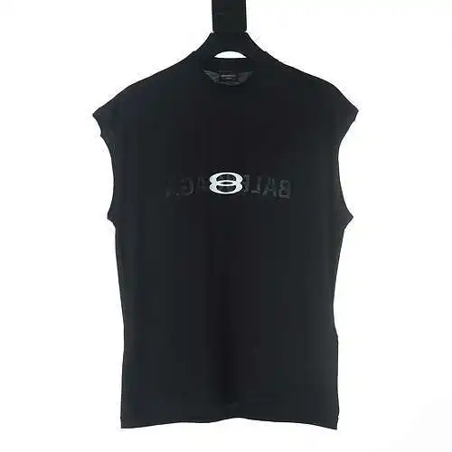 Balenciaga BLCG 24SS chaleco con letras invertidas y doble anilla