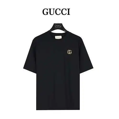 G Gucci oro doble G bordado manga corta