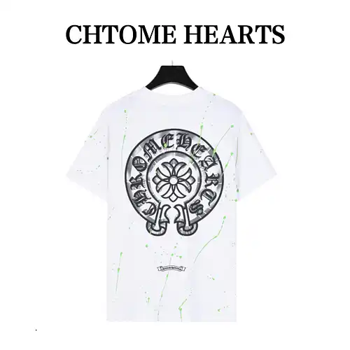 Camiseta manga corta CH Crow Heart splash ink fluorescente graffiti