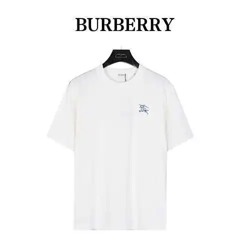 Camiseta de manga corta con logo pequeño de caballo de guerra con bordado de cuerda BBR Burberry