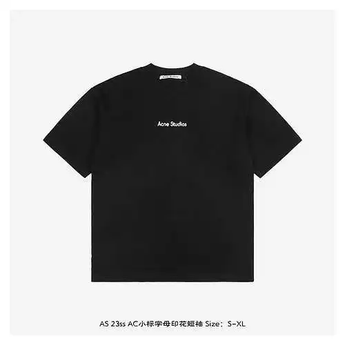 AS 23ss AC manga corta con logo pequeño y letra impresa