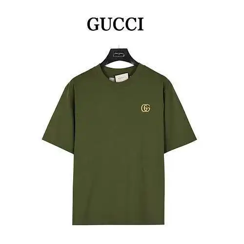 G Gucci oro doble G bordado manga corta
