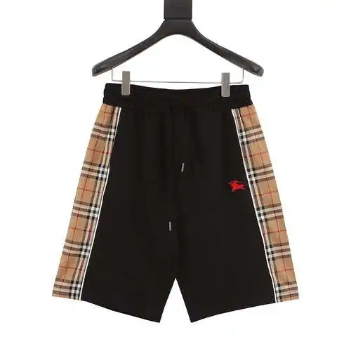 BBR pantalones cortos a cuadros con paneles laterales y caballo de guerra bordado