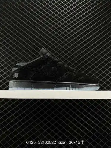 Nike Undefeated x NK Dunk Low "Dunk VS AF-/Triple Black" Black Warrior Ice Blue Dunk Serie