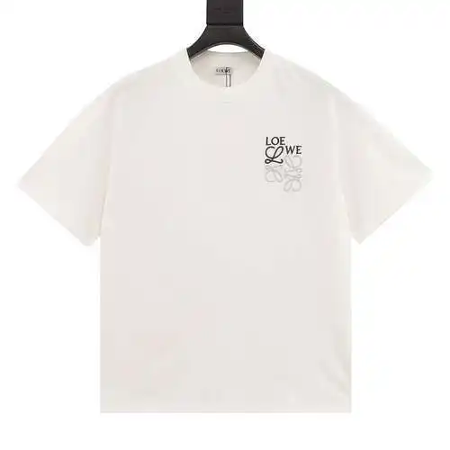 LE Loewe 24ss manga corta con logo bordado en bloques de color