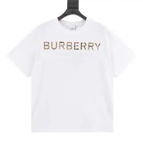 Camiseta de manga corta con bordado a cuadros en el pecho BBR
