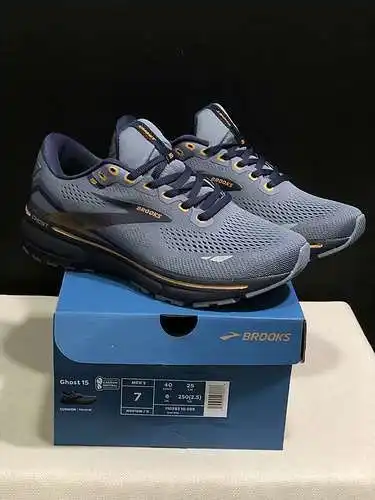 Zapatillas bajas para correr Brooks Ghost 15, amortiguadoras y resistentes al desgaste, para hombre 