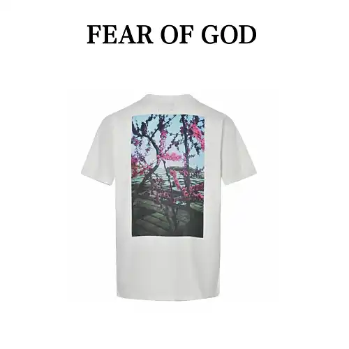 FOG manga corta con estampado floral de doble puntada