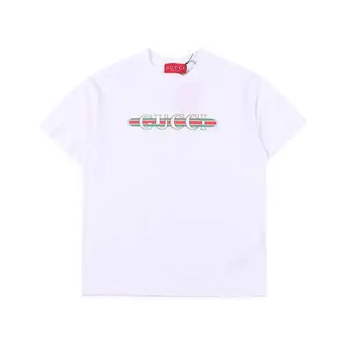 G Gucci cinturón con letras estampado cuello redondo manga corta