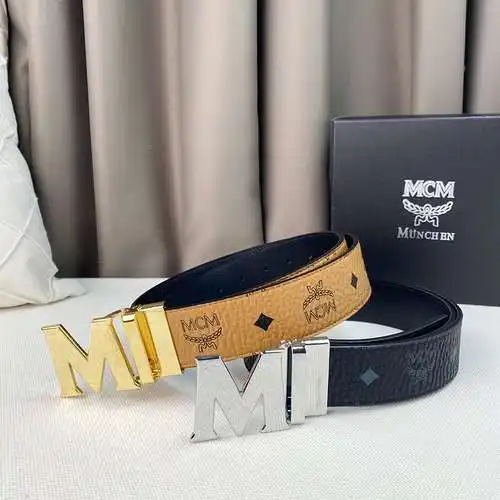 Cinturón de cuero original para hombre MCM, cinturón para hombre MCM de calidad, listo para la venta