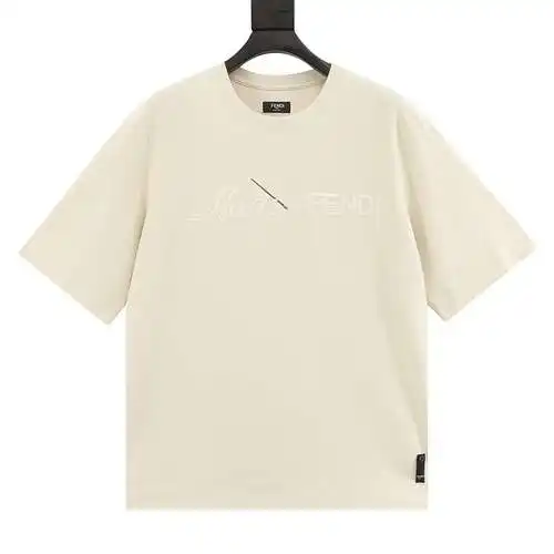 FD Fendi FD 24 nueva camiseta de manga corta bordada tridimensional 3D