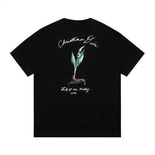 CD Dior camiseta de manga corta con estampado inglés new plant