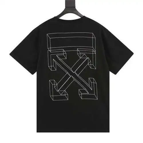 OW C/O VIRGIL Camiseta de manga corta con estampado de flechas tridimensionales