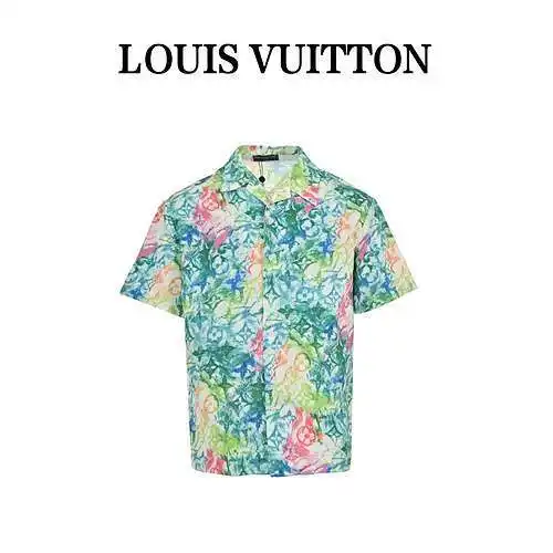Camisa de manga corta para presbicia LV Louis Vuitton 24ss crayon graffiti