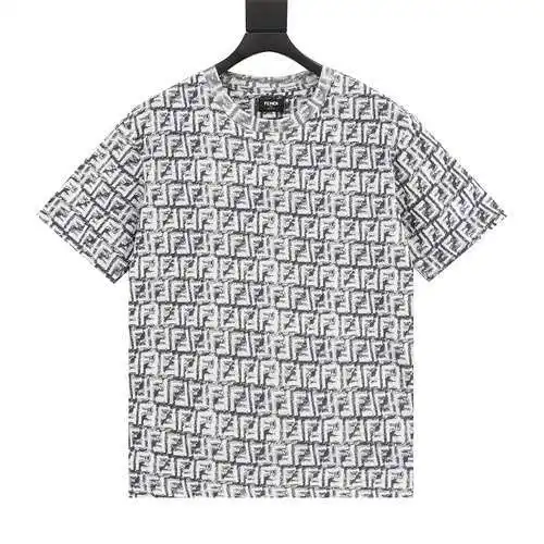 FD Fendi 24ss FF manga corta con graffiti de crayón estampado completo
