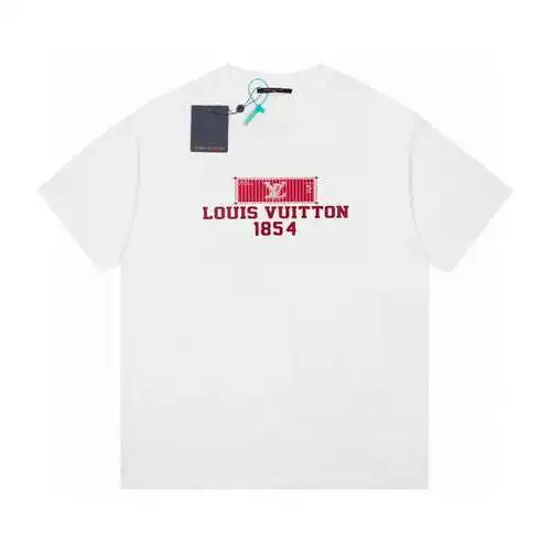 Camiseta de manga corta con estampado tridimensional LV Louis Vuitton 24ss edición limitada 1854