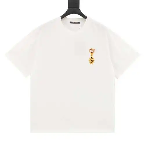 Camiseta de manga corta bordada con capítulo de jirafa de 1V Zoo Series