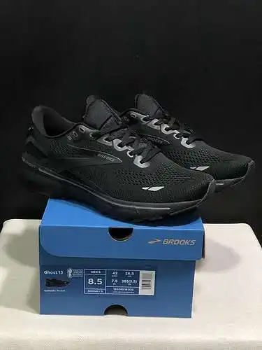 Zapatillas bajas para correr Brooks Ghost 15, amortiguadoras y resistentes al desgaste, para hombre 