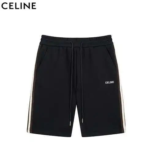 CE/Céline 24FW shorts con tres barras laterales bordados